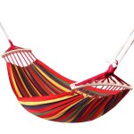 Hamac double a barres capacit� de charge statique 300 kg 280 x 150 cm couleurs arc - en - ciel convient ...