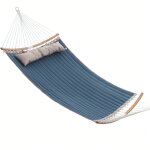 Hamac double rembourr�, hamac matelass�, avec barres incurv�es d�montable en bambou, 200 x 140 cm, capacit� ...