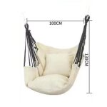 Hamac d'extrieur pais avec oreiller, chaise de relaxation portable, balanoire en toile, sige stable, ...