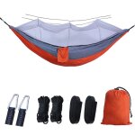 Hamac d'extrieur en maille de nylon, pour loisirs d't, ulctele de camping, moustiquaire double - ...
