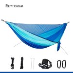 Hamac léger avec moustiquaire double, facile à installer, 290x140cm, avec 2 sangles d'arbre, portable, ... Hamac léger avec moustiquaire double, facile à installer, 290x140cm, avec 2 sangles d'arbre, portable, ...