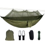 Hamac portable en tissu de parachute haute résistance avec moustiquaire, lit - balançoire d'extérieur ... Hamac portable en tissu de parachute haute résistance avec moustiquaire, lit - balançoire d'extérieur ...