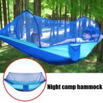 Hamac portable en tissu de parachute avec moustiquaire, lit - balan�oire d'ext�rieur pour le camping, ...
