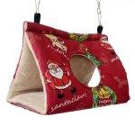 Hamac suspendu en velours, nid d'oiseau chaud d'hiver, niche, cage en peluche, couchage, perche, balanoire ...
