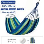 Hamac en toile double large et �paisse, facile � transporter, pour l'ext�rieur, simple, double, anti ...