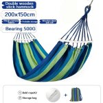 Hamac en toile double large et �paisse, facile � transporter, pour l'ext�rieur, simple, double, anti ...