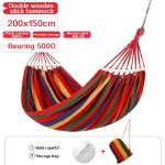 Hamac en toile double large et �paisse, facile � transporter, pour l'ext�rieur, simple, double, anti ...