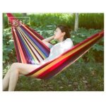 Hamac en toile simple standard europen , hamac de couchage portable pour le jardin et les voyages, mobilier ...