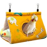 Hamac en velours, nid d'oiseau chaud d'hiver, maison suspendue, cabane, cage, peluche, oiseaux, cachette, ...