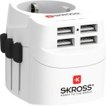Hamiltion - 1. 302461 pro light usb (4xa), adaptateur de voyage universel 2 et 3 ples avec 4 ports usb ...