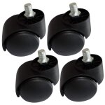 Hamiltion - : 4x roue roulette pour meuble pivotante Ø50mm h60mm 40kg a tige filete m10x13 c42671