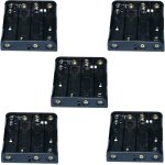 Hamiltion - lot de 5 porte - piles 4xaaa lr03 botier support pour 4 piles ou accus fiche prise chassis ...