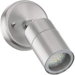 Hamiltion - applique murale extrieure led robledo, eclairage dextrieur en acier inox et verre, spot ...
