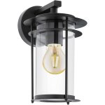 Hamiltion - applique murale extrieure valdeo, eclairage dextrieur en acier galvanis noir, verre ...