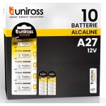 Hamiltion - batterie mn27 a27 27 a 12 v piles spcialises alcalines2 ampoules de 5 piles