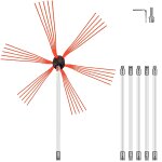 Hamiltion - brosse de chemine de 6 mtres kit de ramonage en nylon pour pole a pellet pour nettoyer ...