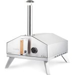 Hamiltion - four a gaz pour pizza gino440, inox, surface de 30, 5x30, 5 cm, pierre en cordirite a pizza, ...