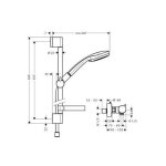 Hansgrohe - ensemble douche hansgrohe croma + mitigeur thermostatique vario economie d'eau, barre 65cm ... Hansgrohe - ensemble douche hansgrohe croma + mitigeur thermostatique vario economie d'eau, barre 65cm ...