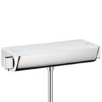 Hansgrohe - mitigeur de douche thermostatique ecostat select 150mm + ou - 12mm blanc chrom� 13161400 ...