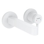 Hansgrohe - mitigeur lavabo mural hansgrohe finoris 165 mm + bonde Ã �coulement libre blanc mat - blanc ...