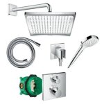 Hansgrohe pack encastr douche crometta e 240 ecostat'e square chrom