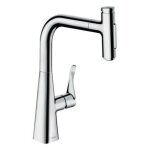 Hansgrohe - robinet de cuisine avec douchette hansgrohe metris select m71 240 sbox 2 jets chrom - rose ...