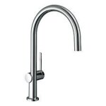 Hansgrohe talis m54 mitigeur de cuisine 220, avec 1 jet, aspect acier inox (72804000)