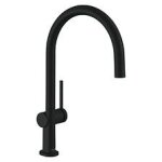Hansgrohe talis m54 mitigeur de cuisine 220, avec 1 jet, noir mat (72804670)