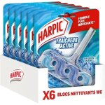 Harpic lot de 6 blocs wc - nettoyant wc fra�cheur active explosion marine anti - tache & anti - calcaire ...