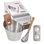 Harvia sn - sa006 - kit seau louche hygromètre thermomètre - pour sauna Harvia sn - sa006 - kit seau louche hygromètre thermomètre - pour sauna