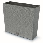Haut bac a fleurs bac a balcon bac a plantes pot de fleur gris l 58 cm avec insert cache - pot en plastique ...