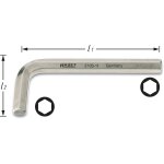 Hazet cl mle coude - profil  6 pans intrieurs - taille: 17 - longueur totale: 80 mm - 2100 - 17