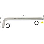 Hazet cl� m�le coud�e - profil � 6 pans int�rieurs - taille: 2. 5 - longueur totale: 20. 5 mm - 2105lg ...