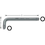 Hazet cl mle coude - profil torx intrieur - taille: t 7 - longueur totale: 18. 5 mm - 2115 - t7