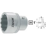 Hazet douille  12 pans - carr creux 25 mm (1 pouce) - profil  12 pans extrieurs - taille: 55 - longueur ...