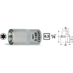 Hazet douille torx - carr creux 6, 3 mm (1 / 4 pouce) - profil torx extrieur - taille: e 12 - longueur ...
