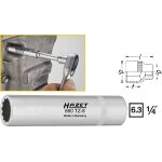 Hazet douille pour la vis du carter de distribution - carr� creux 6, 3 mm (1 / 4 pouce) - profil traction ...