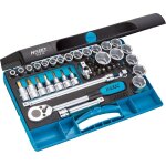 Hazet jeu de cls  douilles - carr creux 12, 5 mm (1 / 2 pouce) - profil traction  6 pans extrieurs, ...