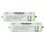 Heue - 2x batteries pour rasoirs / tondeuses compatible avec braun series 1, series 3, smartcontrol (1800mah, ...