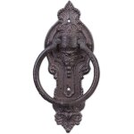 Heurtoir de porte antique, anneau de frappe pour porte, style rustique, fonte de fer, 25, 5x10, 5x2, ...