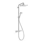 Hg showerpipe croma e 280 1jet chrome avec thermostatique de douche