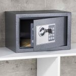 Hi coffre - fort avec serrure électrique gris foncé 31 x 20 x 20 cm Hi coffre - fort avec serrure électrique gris foncé 31 x 20 x 20 cm
