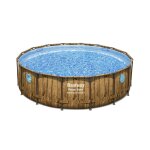 Hilo - piscine hors sol effet rotin brun 4, 88 x 1, 22 m