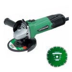 Hitachi - meuleuse  125 mm 600w avec 1 disque diamant - g13sta