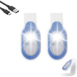 Hljhj - lot de 2 lampes led  clip rechargeables par usb - veilleuse  clip sur lampe de poche - magntique ...
