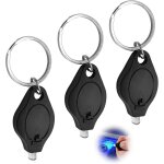 Hljhj - lot de 3 mini lampes de poche led avec dtecteur uv et filigrane - pour billets en papier - noir ...