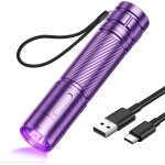 Hljhj - lampe de poche led rechargeable uv à lumière noire, légère, mini lampe uv, lumière uv 395 nm, ... Hljhj - lampe de poche led rechargeable uv à lumière noire, légère, mini lampe uv, lumière uv 395 nm, ...