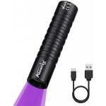 Hljhj - sv99 3w lampe torche uv led 365nm petit type c usb rechargeable lampe ultraviolet lumiere noire ...