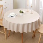 Homaxy nappe de table aspect lin nappe ronde 140 cm nappe exterieur imperméable anti - tâche protection ... Homaxy nappe de table aspect lin nappe ronde 140 cm nappe exterieur imperméable anti - tâche protection ...