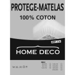 Home deco - protege matelas en molleton - anti - acariens - 100 % coton - 90 x 190 cm - blanc Home deco - protege matelas en molleton - anti - acariens - 100 % coton - 90 x 190 cm - blanc